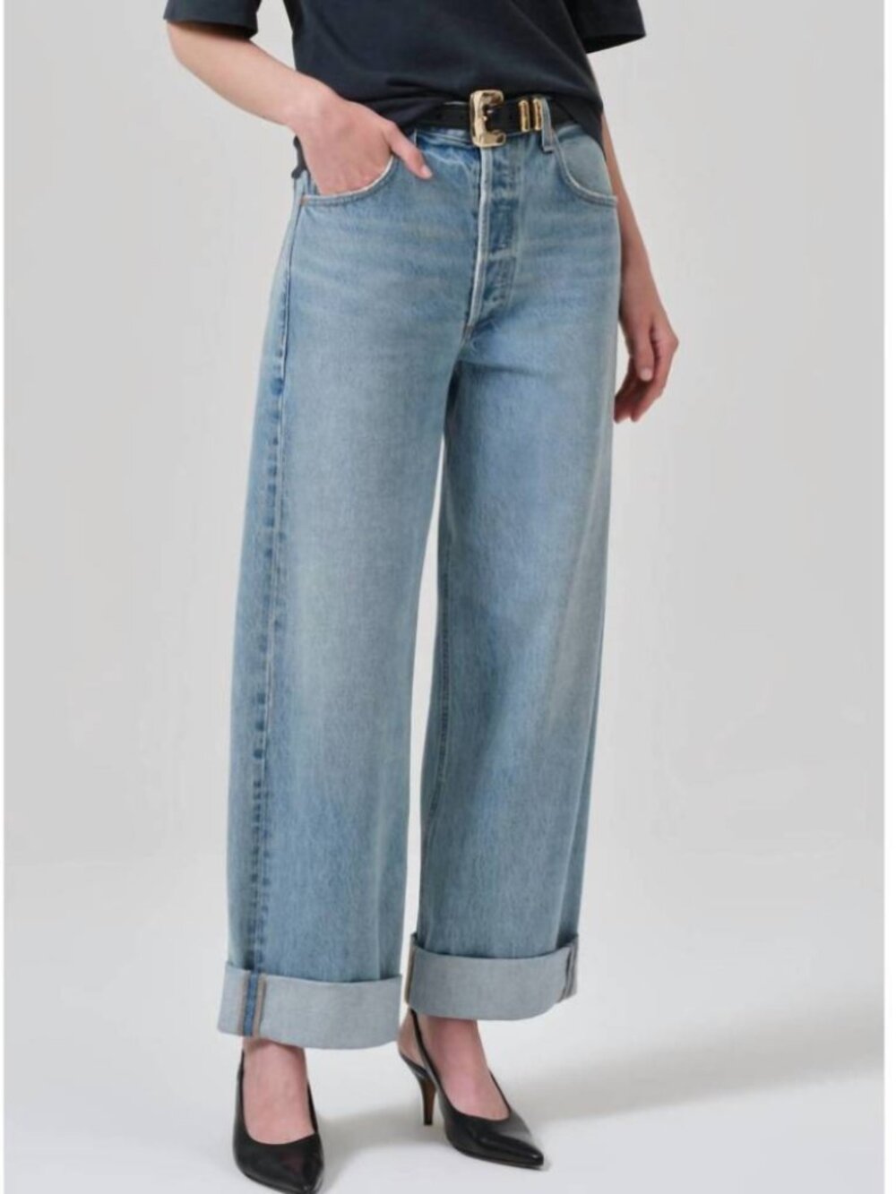 Citizens of Humanity Ayla Baggy Jeans in Skylights 31 - Picture 4 of 12